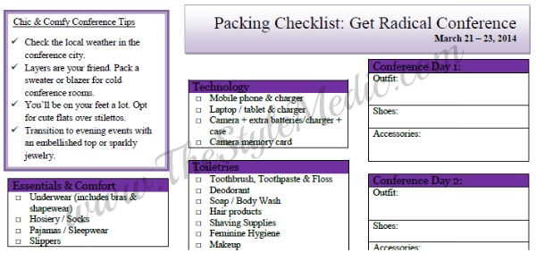 Packing List Pics