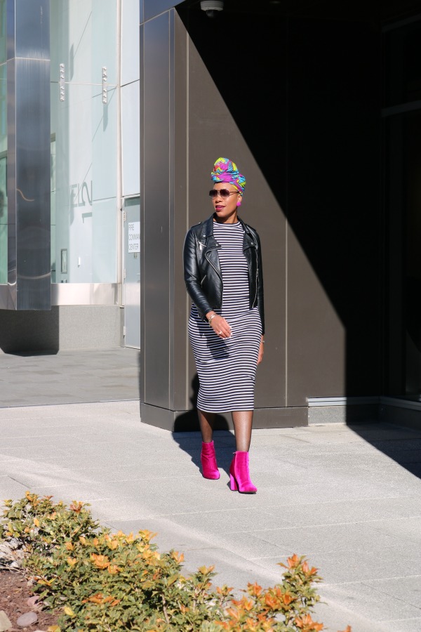 Tracee Ellis Ross Bodycon Striped Dress | The Style Medic